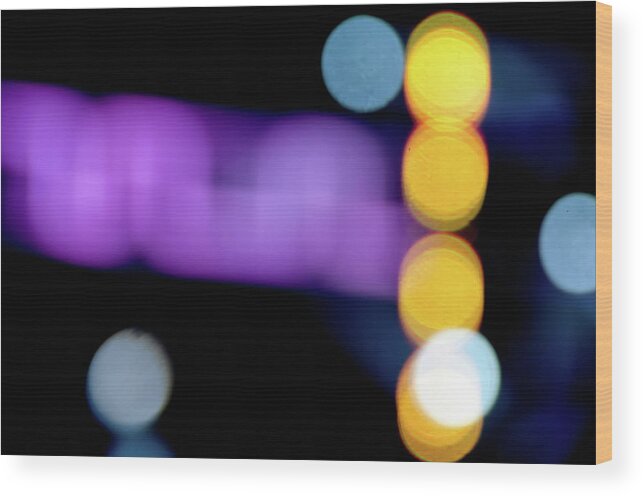 Motion Wood Print featuring the photograph Abstract Purple Light #1 by Tito Slack