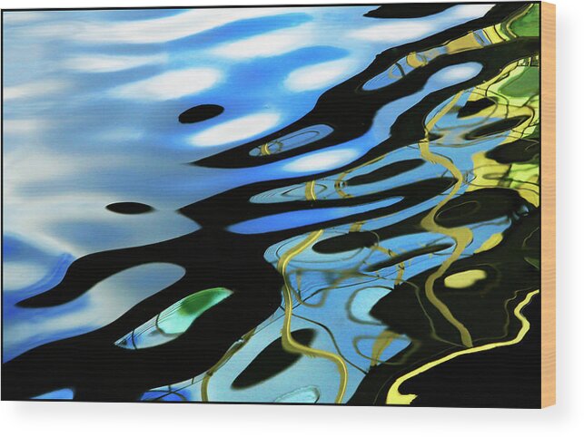 Waterscape Wood Print featuring the photograph Abstract Reflections by Angelika Vogel