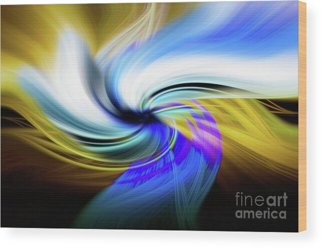Abstract Wood Print featuring the photograph Abstraction 11 Who Has Seen The Wind by Bob Christopher