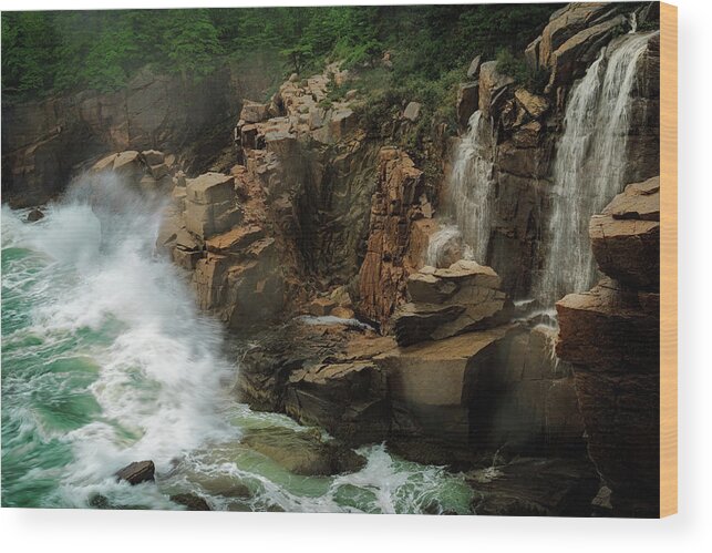 Maine Wood Print featuring the photograph Acadia Fury by Rick Berk