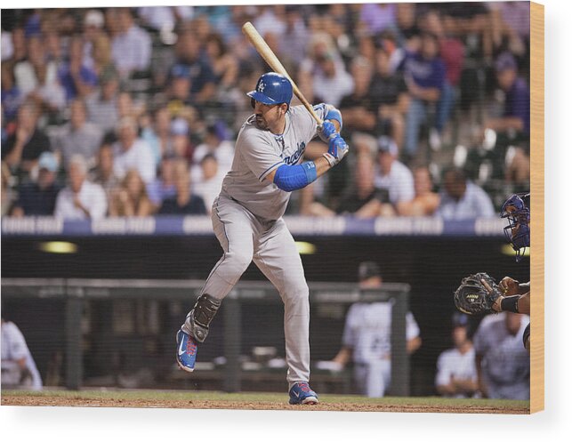 Los Angeles Dodgers Wood Print featuring the photograph Adrian Gonzalez by Dustin Bradford