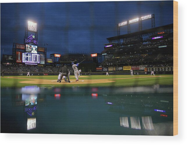 People Wood Print featuring the photograph Adrian Gonzalez by Justin Edmonds