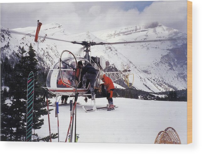 Helicopter Wood Print featuring the photograph Aerospatial Lama by Phil And Karen Rispin