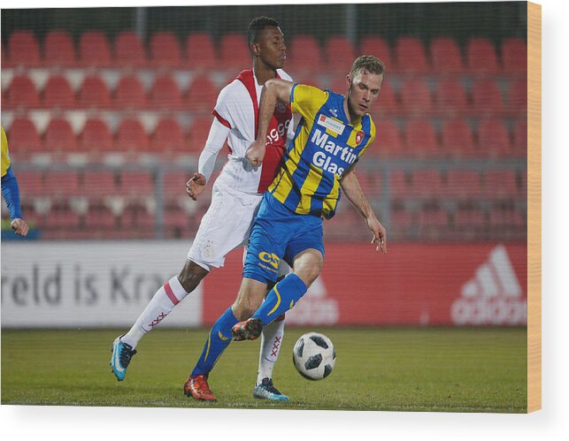 Netherlands Wood Print featuring the photograph Ajax U23 v FC Oss - Dutch Jupiler League by Soccrates Images