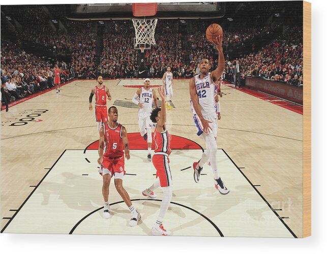 Nba Pro Basketball Wood Print featuring the photograph Al Horford by Cameron Browne