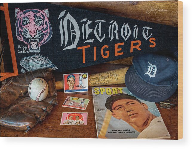 Detroit Wood Print featuring the photograph Al Kaline Tribute by William Christiansen