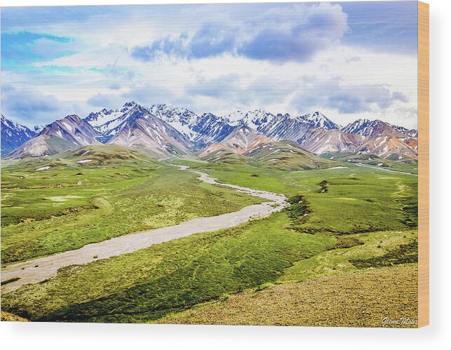 Alaska Wood Print featuring the photograph Alaskan River by GLENN Mohs
