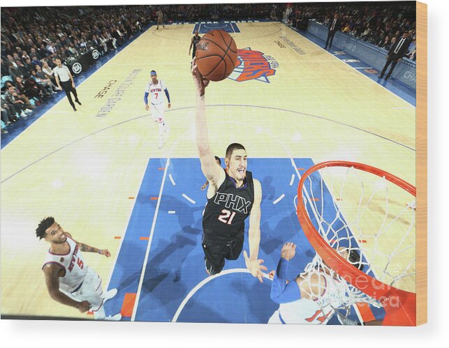 Nba Pro Basketball Wood Print featuring the photograph Alex Len by Nathaniel S. Butler