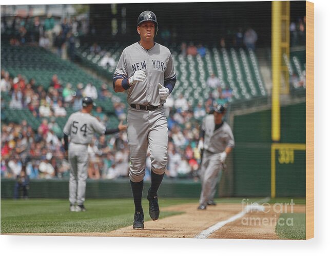People Wood Print featuring the photograph Alex Rodriguez and Garrett Jones by Otto Greule Jr