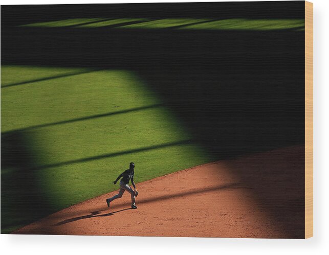 American League Baseball Wood Print featuring the photograph Alexei Ramirez by Tom Pennington