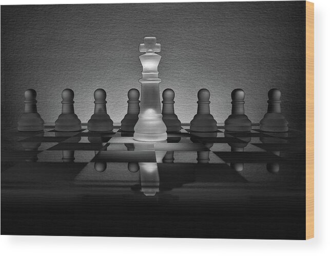 Chess Wood Print featuring the photograph All the King's Men by Chuck Rasco Photography