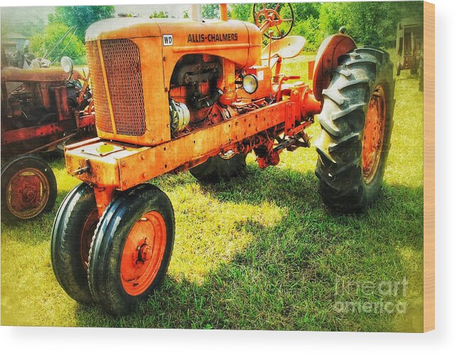 Allis Chalmers Wd Wood Print featuring the photograph Allis Chalmers WD by Mike Eingle