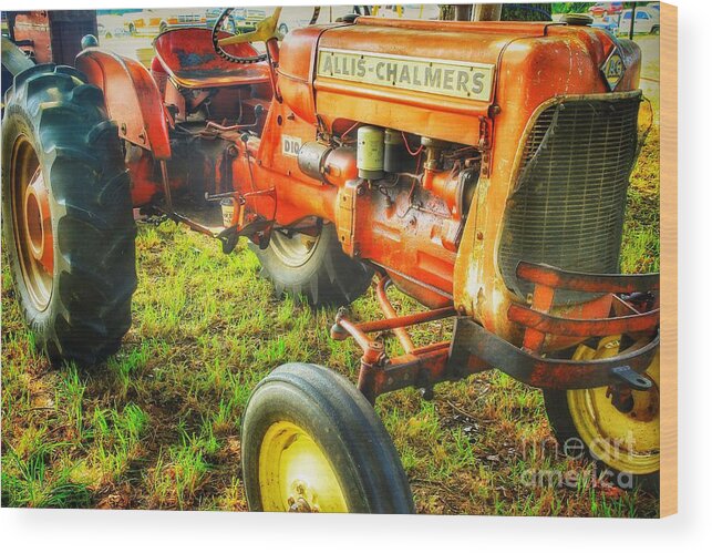 Allis Chalmers Wood Print featuring the photograph AllisChalmers by Mike Eingle