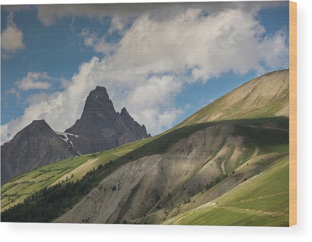 Mountain Landscape Wood Print featuring the photograph Alpes de Haute-Provence - 20 - French Alps by Paul MAURICE