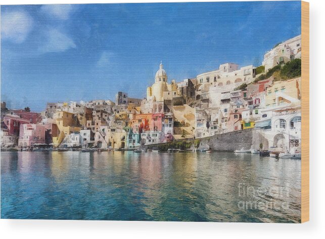 Amalfi Wood Print featuring the digital art Amalfi Coast by Jerzy Czyz