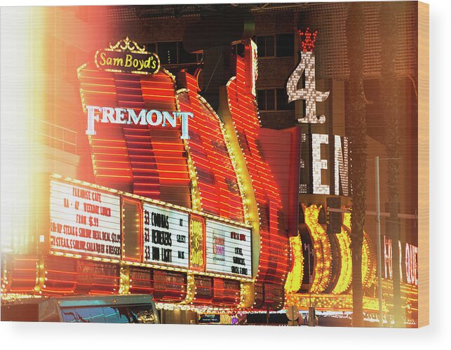 American West Wood Print featuring the photograph American West - Fremont Vegas by Philippe HUGONNARD