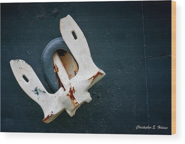 Ship Wood Print featuring the photograph Anchor Stowed by Christopher Holmes