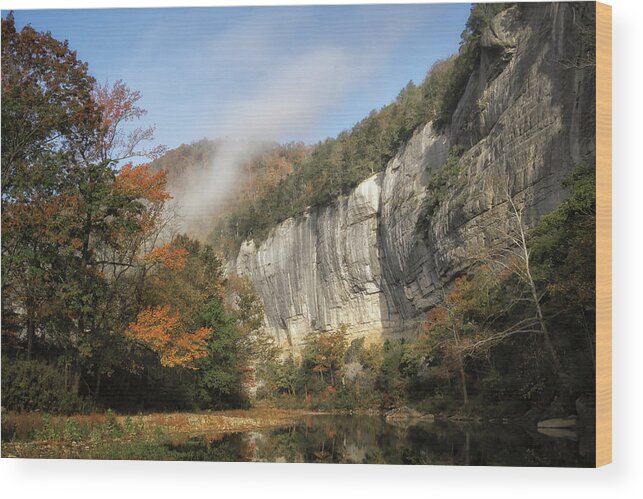 Buffalo River Wood Print featuring the photograph And the Fog Lifts by James Barber