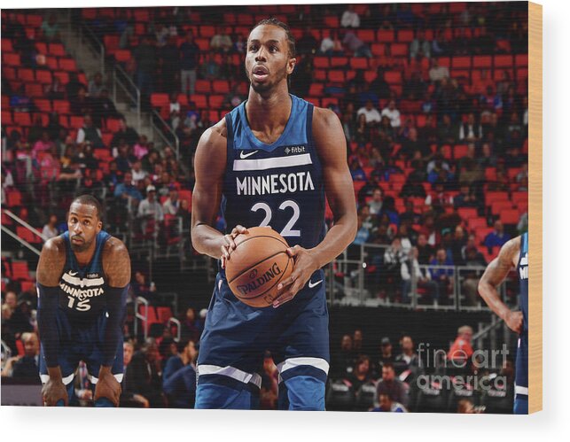 Nba Pro Basketball Wood Print featuring the photograph Andrew Wiggins by Chris Schwegler