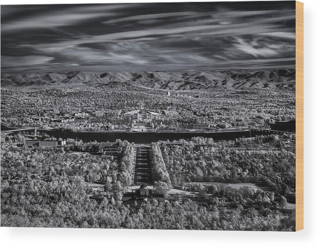 Canberra City Wood Print featuring the photograph Another World by Ari Rex