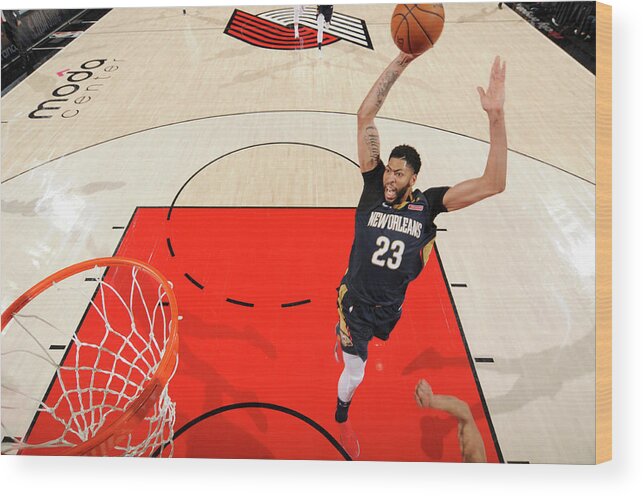 Playoffs Wood Print featuring the photograph Anthony Davis by Cameron Browne