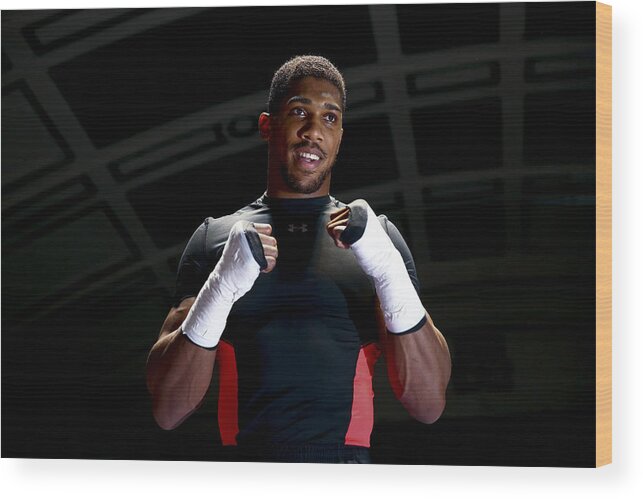 People Wood Print featuring the photograph Anthony Joshua Media Workout by Jordan Mansfield