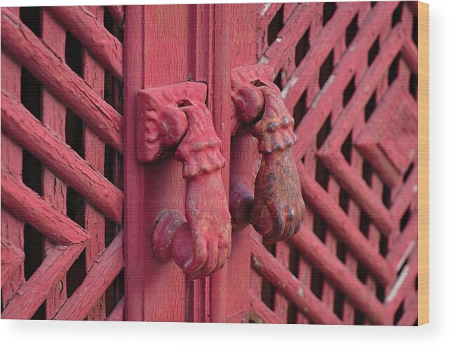 Algarve Wood Print featuring the photograph Antique Door Knockers of Southern Europe by Angelo DeVal