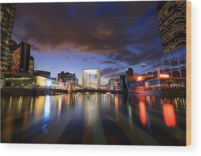 Tranquility Wood Print featuring the photograph Arche of La Défense by by Ludovic Toinel