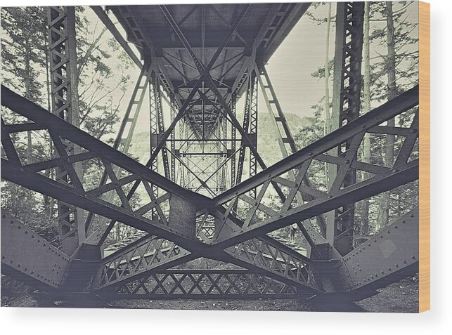 Bridge Wood Print featuring the photograph Architecture 4 by Carol Jorgensen