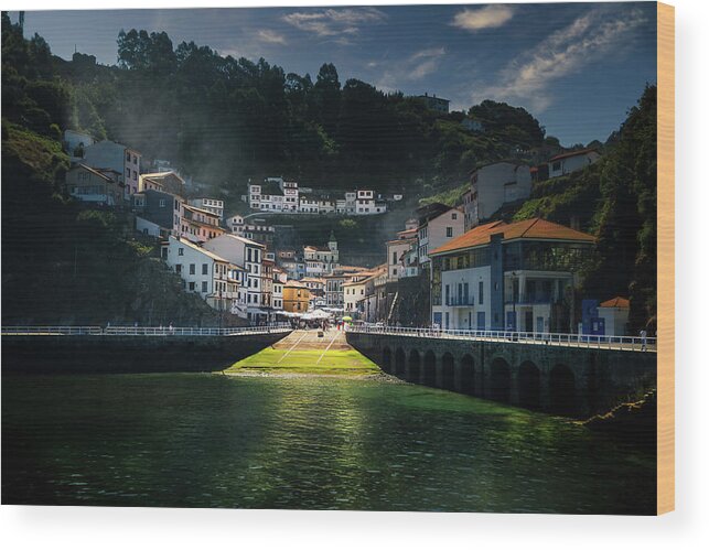 Asturias Wood Print featuring the photograph Arriving in Cudillero by Micah Offman
