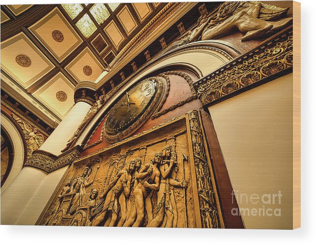 Nashville Wood Print featuring the photograph Artwork at Union Station by Shelia Hunt