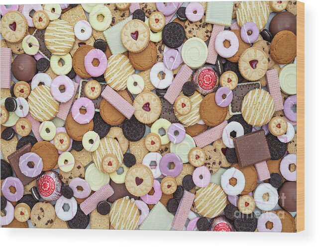 Biscuits Wood Print featuring the photograph Assorted Biscuits by Tim Gainey