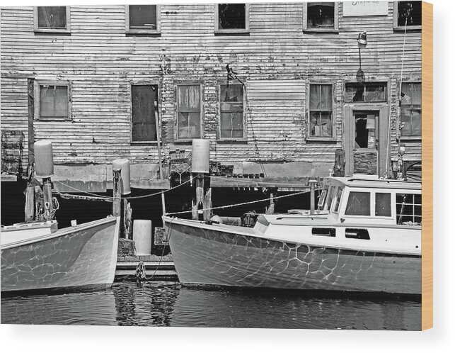 Boats Wood Print featuring the photograph At Rest in the Harbor by Lynda Lehmann