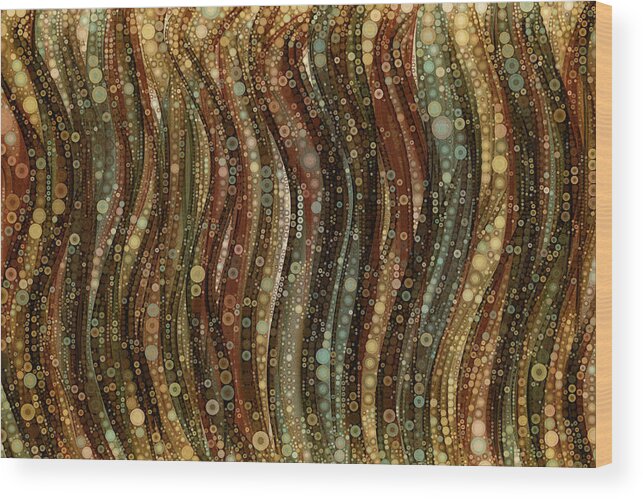 Abstract Wood Print featuring the digital art At the Bazaar Abstract Art by Peggy Collins