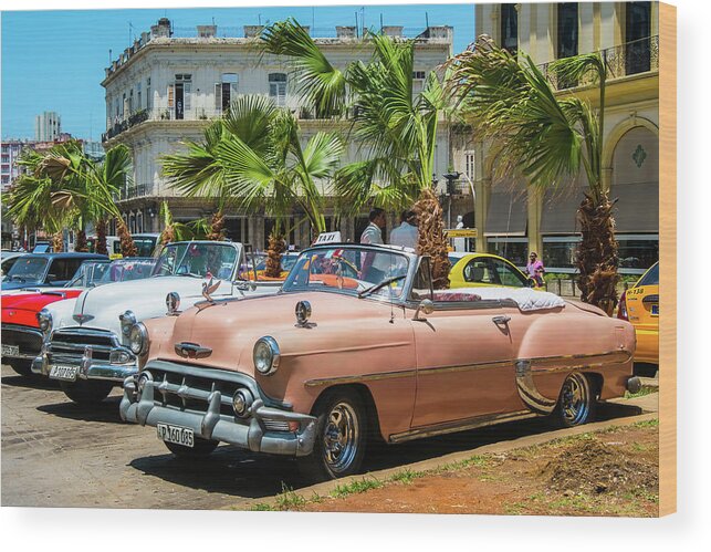 Cuba Wood Print featuring the photograph At the parking. Havana. Cuba by Lie Yim
