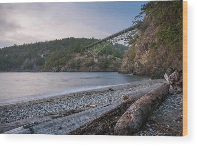 Deception Pass State Park Wood Print featuring the photograph At the Pass by Kristopher Schoenleber