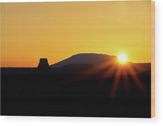 Lake Powell Wood Print featuring the photograph August 2022 Lake Powell Sunrise by Alain Zarinelli