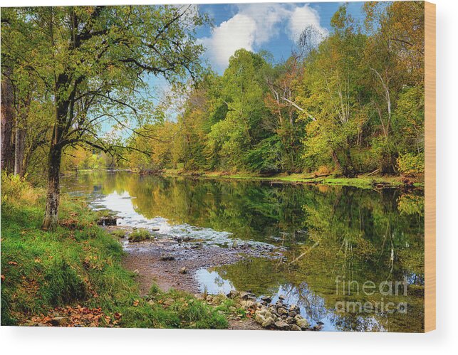 South Fork Wood Print featuring the photograph Autumn in Northeast Tennessee by Shelia Hunt