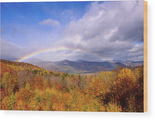 New Hampshire Wood Print featuring the photograph Autumn Rainbow by Jeff Sinon