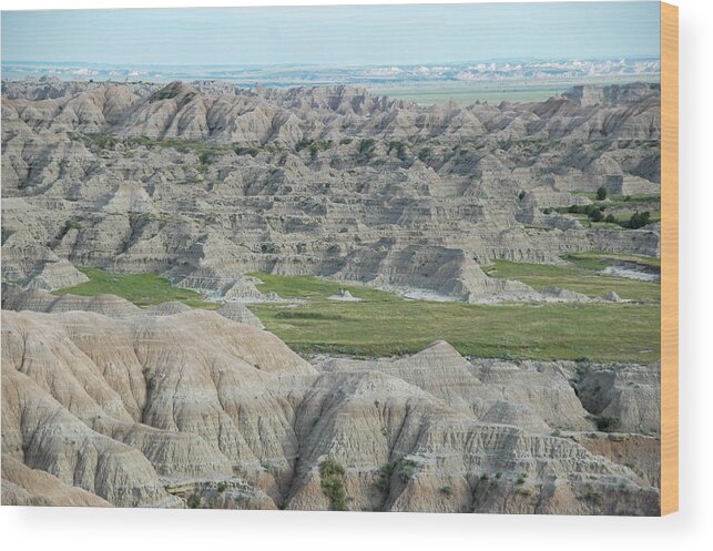 Landscape Wood Print featuring the photograph Badlands of South Dakota by Steve Templeton