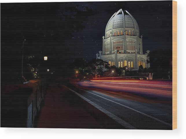 Bahai' Temple Wood Print featuring the photograph Baha'i Temple by Jim Signorelli