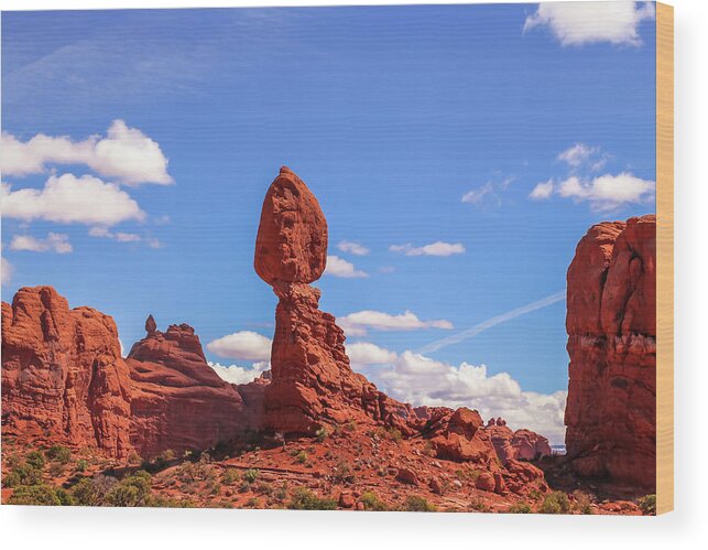 Arches National Park Wood Print featuring the photograph Balancing Rock by Alberto Zanoni