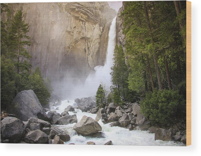 California Wood Print featuring the photograph Base of Yosemite Falls by Dawn Richards