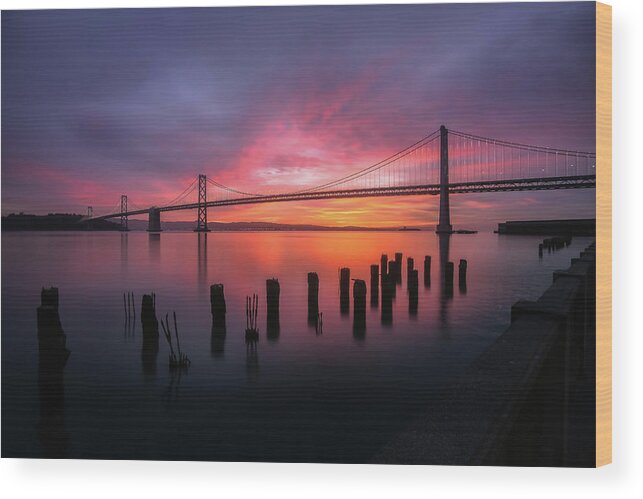  Wood Print featuring the photograph Bay Bridge by Louis Raphael