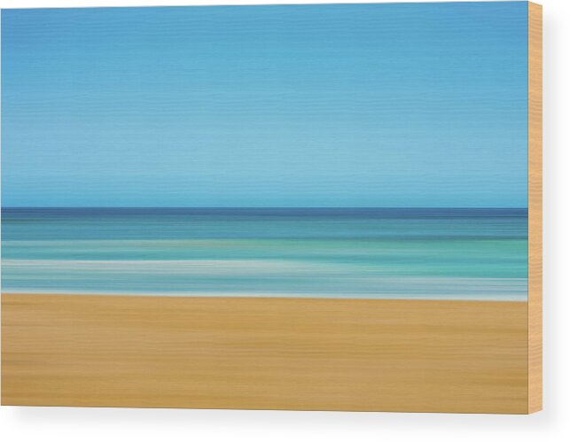 Abstract Minimalism Wood Print featuring the photograph Beach by Az Jackson