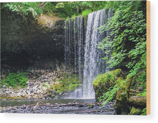 Waterfall Landscape Beaver Falls Wood Print featuring the photograph Beaver Falls June 2021 by Peggy McCormick