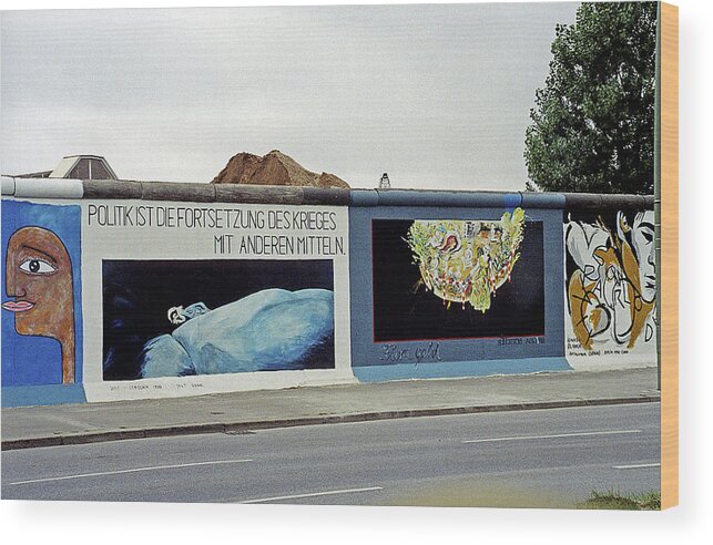 Berlin Wall Wood Print featuring the photograph Berlin Wall - Berlin, Germany by Richard Krebs