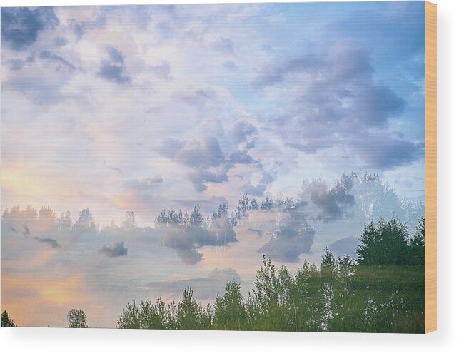 Nature Wood Print featuring the photograph Beyond The Sky st. 3 by Andrii Maykovskyi