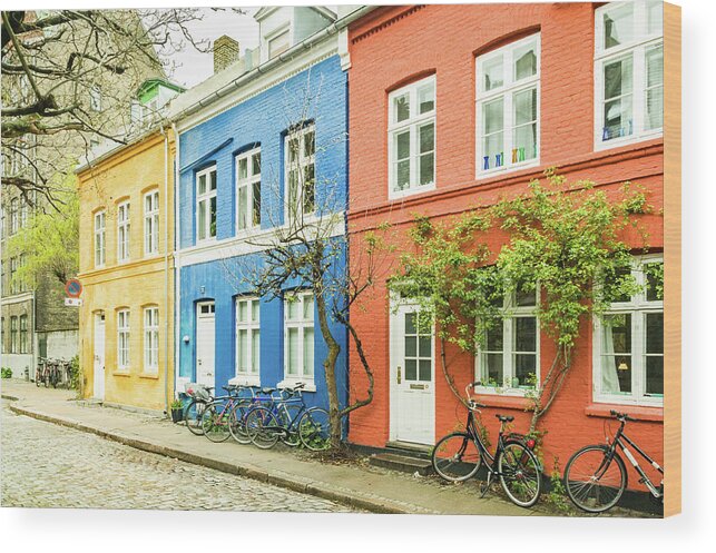 Bicycle Wood Print featuring the photograph Bikes In Copenhagen by Rob Hemphill