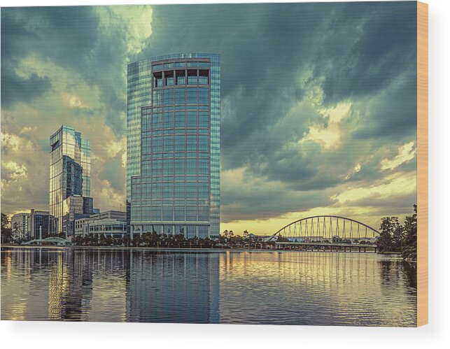 Architecture Wood Print featuring the photograph Blue Hour At Lake Robbins by Mike Schaffner